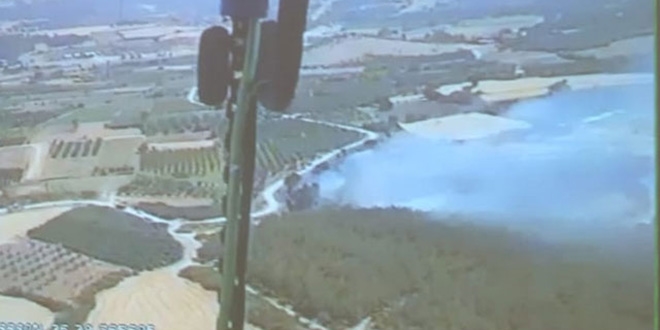 Çanakkale'de tarım arazisinde yangın