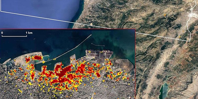 NASA Beyrut'taki patlamanın uydu görüntülerini yayınladı