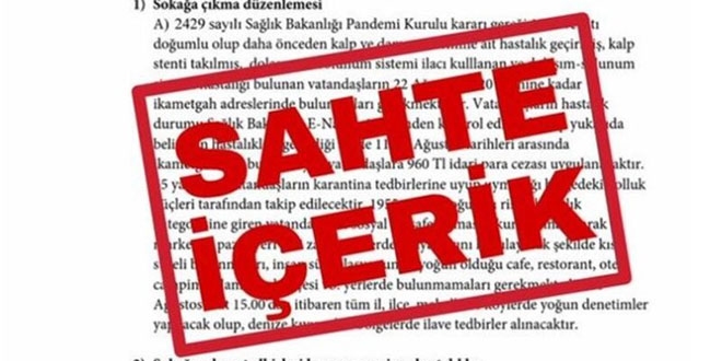 Sahte koronavirüs belgesine soruşturma açıldı