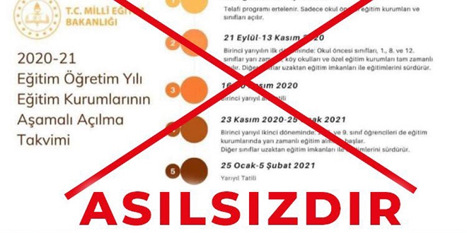 MEB'den 'eğitim takvimi' paylaşımlarına yalanlama