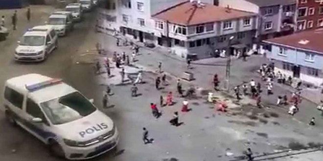 �stanbul'da meydan sava�� gibi kavga