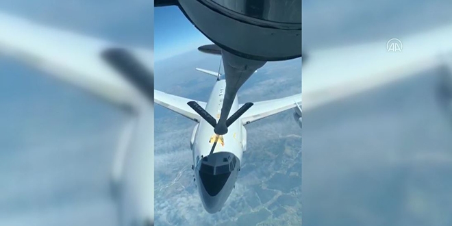 Türk Hava Kuvvetleri, NATO'ya ait uçağa yakıt ikmali yaptı