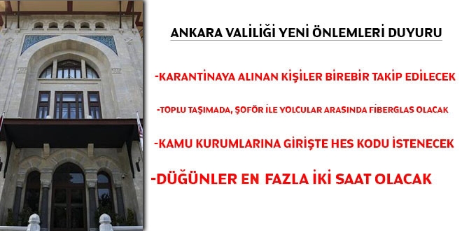 Ankara'da 65 yaş üstüne 'kısıtlama'