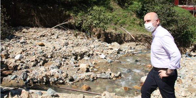 Giresun'da yıkılan menfeze yeni köprü yapılacak