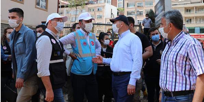 Üç bakan, Dereli ilçesinde incelemelerde bulundu