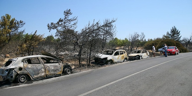 44 aracın hasar gördüğü orman yangınına sigara izmariti neden olmuş