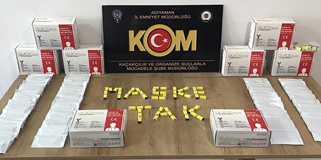 Ad�yaman'da ka�ak koronavir�s test kitleri ele ge�irildi