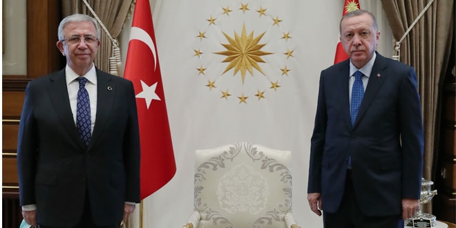 Cumhurbaşkanı Erdoğan, Mansur Yavaş'ı Külliye'de kabul etti
