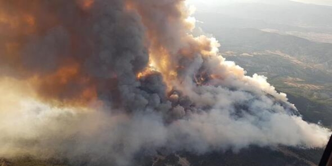 Ankara'da yangından dolayı 2 köy boşaltıldı