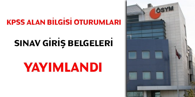 KPSS alan bilgisi oturumlar snav giri belgeleri yaymland