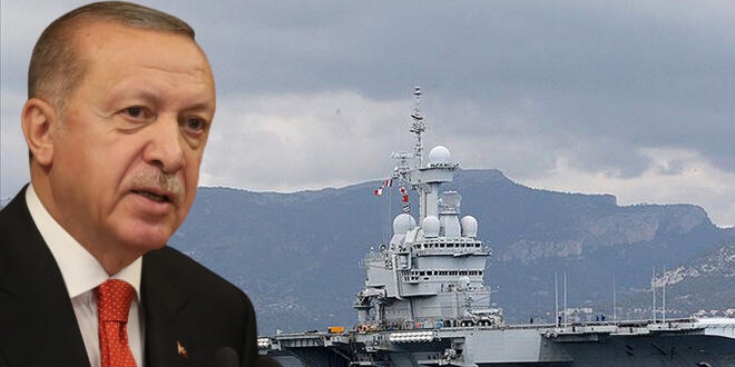 Erdoan'dan sert Fransa tepkisi: O uak gemisi niye geliyor?