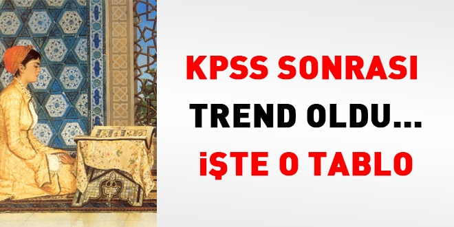 KPSS sonrası trend oldu... İşte o tablo