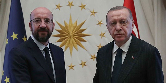 Cumhurbaşkanı Erdoğan, AB Konseyi Başkanı ile görüştü