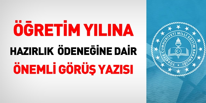MEB'den geçici görevlendirilen personelle ilgili hazırlık ödeneği görüş yazısı