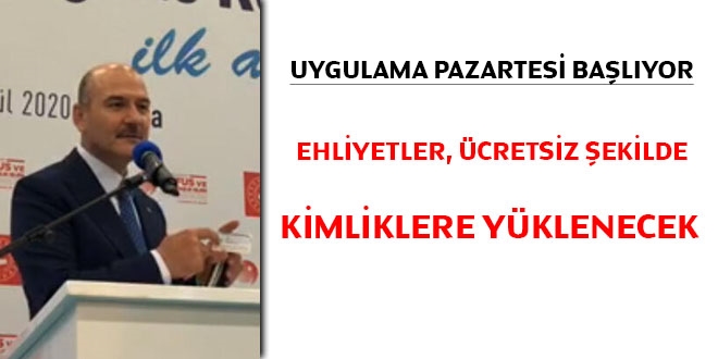 Pazartesi başlıyor... Ücretsiz şekilde ehliyetler kimliklere yüklenecek