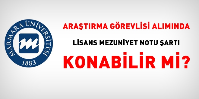 Araştırma görevlisi alımında lisans mezuniyet notu şartı koyulabilir mi?