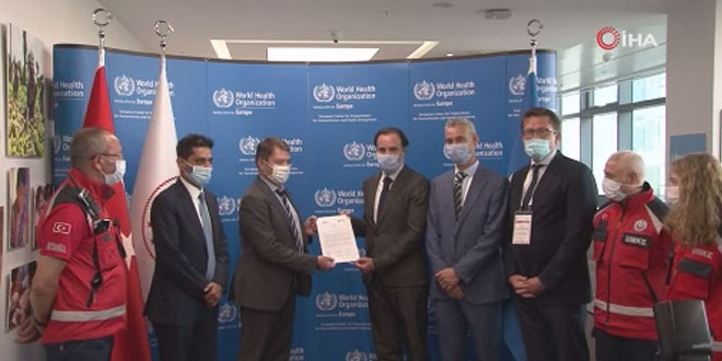 UMKE, Dünya Sağlık Örgütünden kabul belgesi aldı