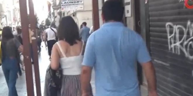 Taksim'de gen kadn dakikalarca takip etmiti, istenen ceza belli oldu