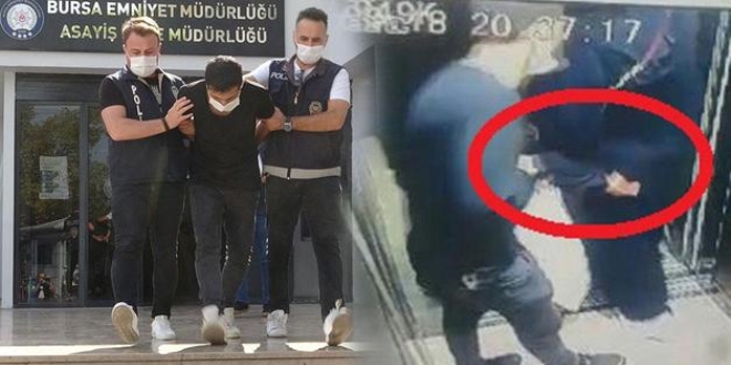 Bursa'da asansrdeki tacizin phelisi tutukland
