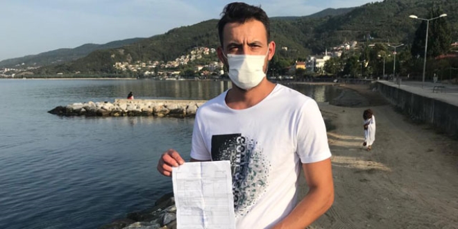 'Denizde yzerken maske takmama cezas kesildi' iddias