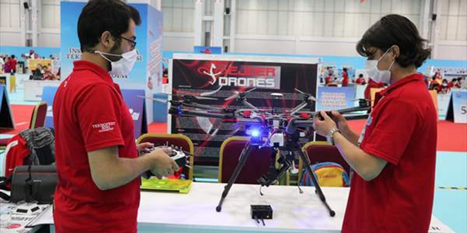 Asker çocuğu iki kardeş, mayını havadan belirleyip imha edecek drone yaptı