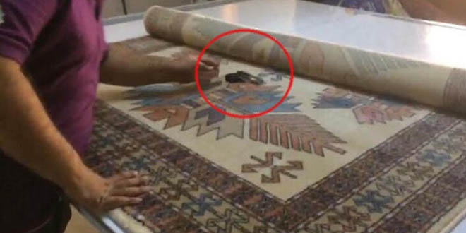 Yıkamaya verilen halıların içinden çıkanlar şaşırtıyor: Altın, silah, yavru kedi
