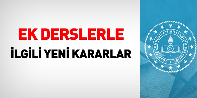 MEB'den yeni ek ders kararları