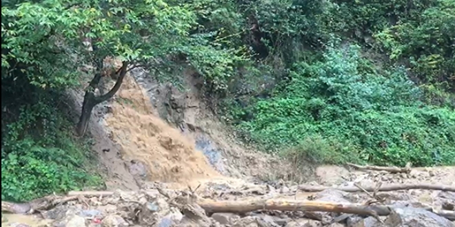 Rize'nin Ardeşen ilçesinde şiddetli yağış