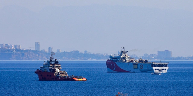 NAVTEX ilanlar sonras Oru Reis limandan ayrld