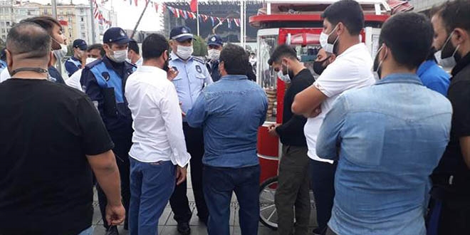 Zabta, Taksim'de simit, kestane ve msr tezgahlarna izin vermedi