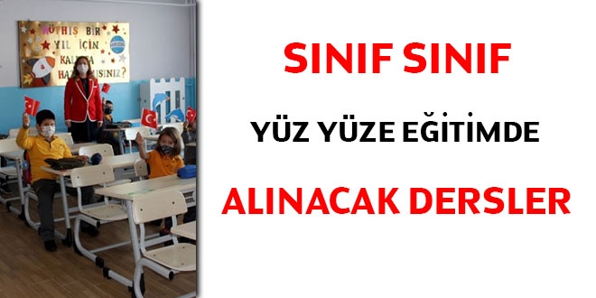 Sınıf sınıf yüz yüze eğitimde alınacak dersler