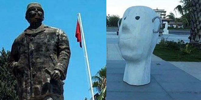 CHP'li belediyeden Milli şehidin anıtınıa saygısızlık!