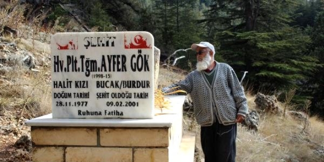 Şehit pilotun kaza yerindeki mezarı koruma altına alındı