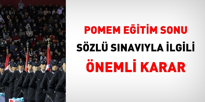 POMEM eğitim sonu sözlü sınavına ilişkin önemli karar