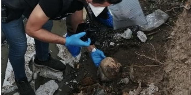 İnşaat alanından poşet içerisinde kafatasları çıktı
