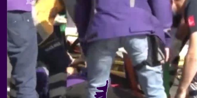 Kaza yapt��� kurye yerde k�vran�rken, O k�r�lan cam�n derdine d��t�