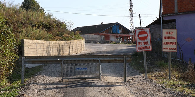 K�yde 23 ki�ide vir�s ��kt�, 589 n�fuslu k�y karantinaya al�nd�