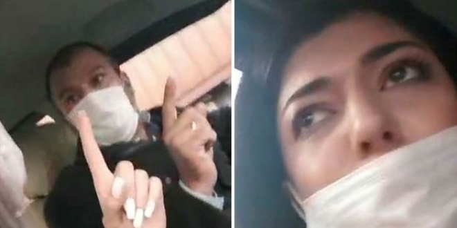Kadın yolcuyu tehdit eden sürücü sivil polislere yakalandı