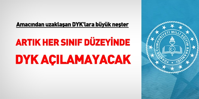Destekleme ve Yetiştirme Kurslarına (DYK) büyük neşter!