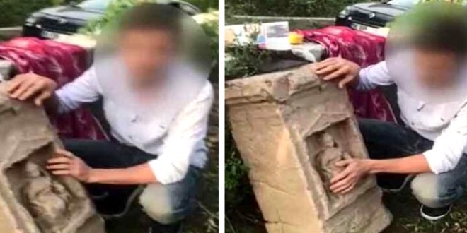 Çaldığı tarihi eseri çektiği video ile tanıtınca yakayı ele verdi
