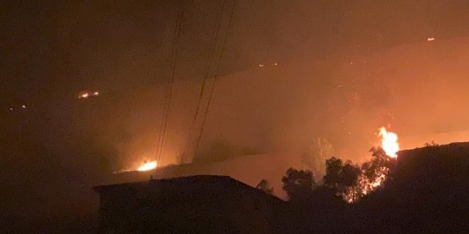 Hatay'da orman yangını sürüyor