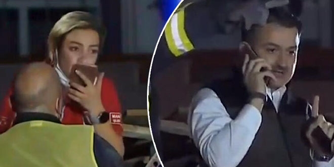 Bakan Pakdemirli enkazdaki kişiyle konuştu