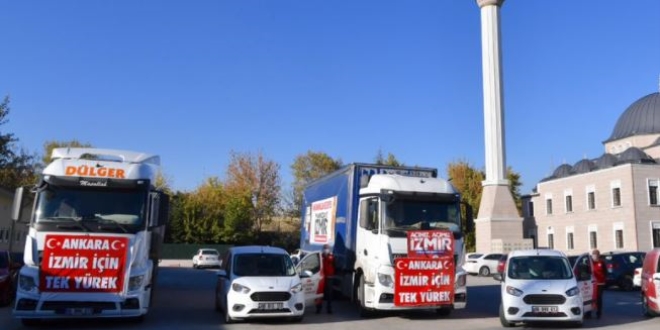 Ankara'dan zmir'deki depremzede vatandalara destek