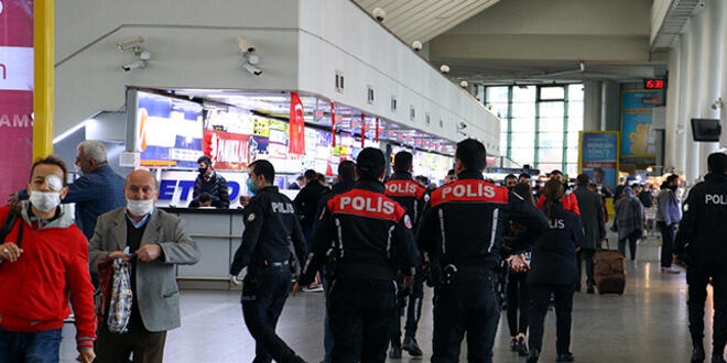 AŞTİ'de koronavirüs denetimi, 12 kişiye para cezası
