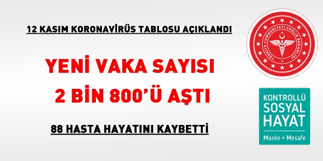 Tablo akland... Yeni hasta says 2 bin 800' at