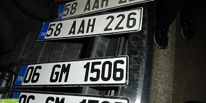 Sahte plaka kullanan sürücüye 28 bin lira ceza