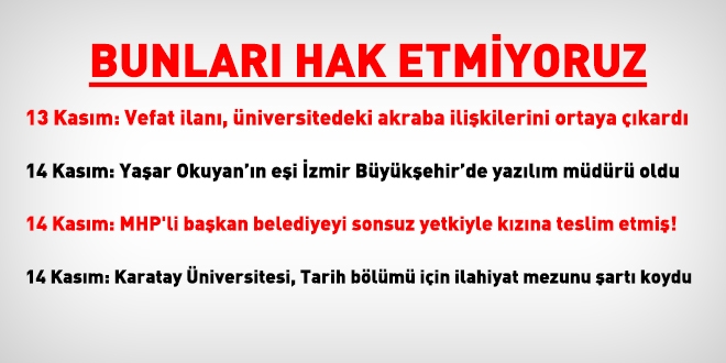 Liyakatsiz atamalar, parti ayrımı olmaksızın devam ediyor