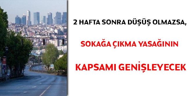 2 hafta sonra düşüş olmazsa, sokağa çıkma yasağının kapsamı genişleyecek