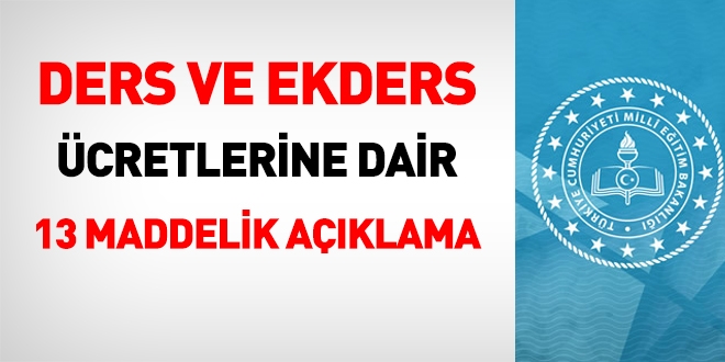 MEB'den, uzaktan eğitimde, ders ve ek ders ücretlerine 13 maddelik açıklama