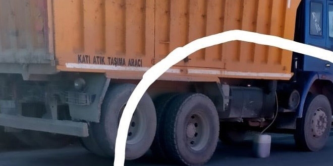 Deprem konutlarının yapımında kullanılan kamyondan mazot çalındı